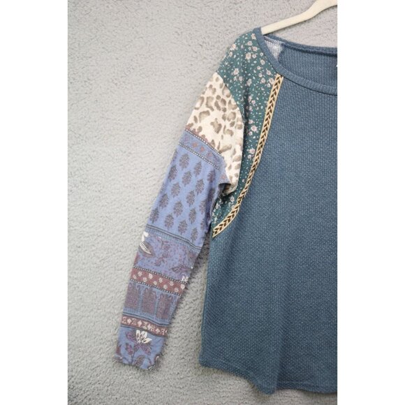 7th Ray Anthropologie Mixed Prints Waffle Knit Tunic-Size Medium-BOHO - Picture 3 of 9